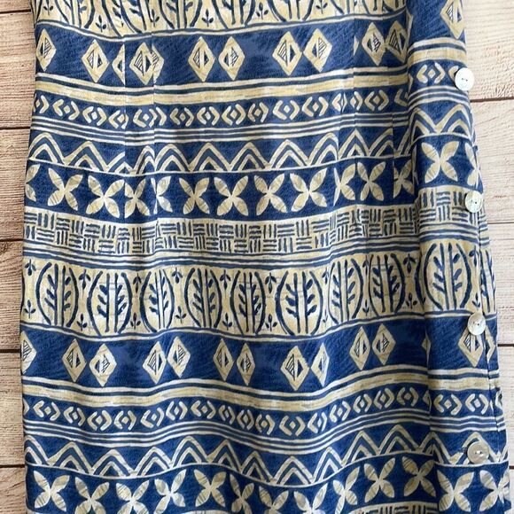 VINTAGE SUNSHINE STARSHINE BATIK PRINT MAXI DRESS - Picture 3 of 8